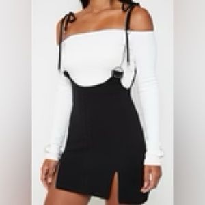 MANIERE DE VOIR CHAIN STRAP MINI DRESS